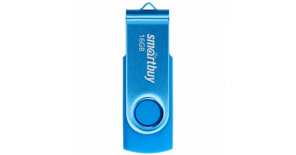 Флешка USB Smartbuy Twist blue (SB016Gb2TWB), 16Gb, USB 2.0, R/W 15/10, синий
