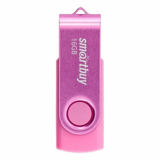 Флешка USB Smartbuy Twist Pink (SB016Gb2TWP), 16Gb, USB 2.0, R/W 15/12, розовый