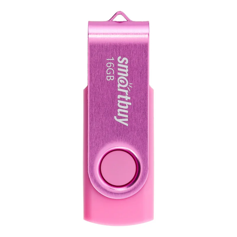 Флешка USB Smartbuy Twist Pink (SB016Gb2TWP), 16Gb, USB 2.0, R/W 15/12, розовый