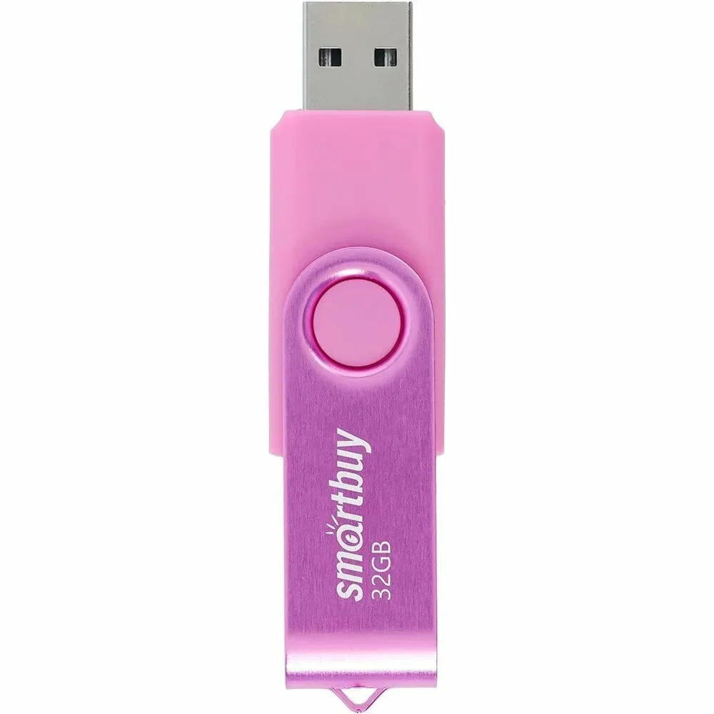 Флешка USB Smartbuy Twist Pink (SB032Gb2TWP), 32Gb, USB 2.0, R/W 15/12, розовый