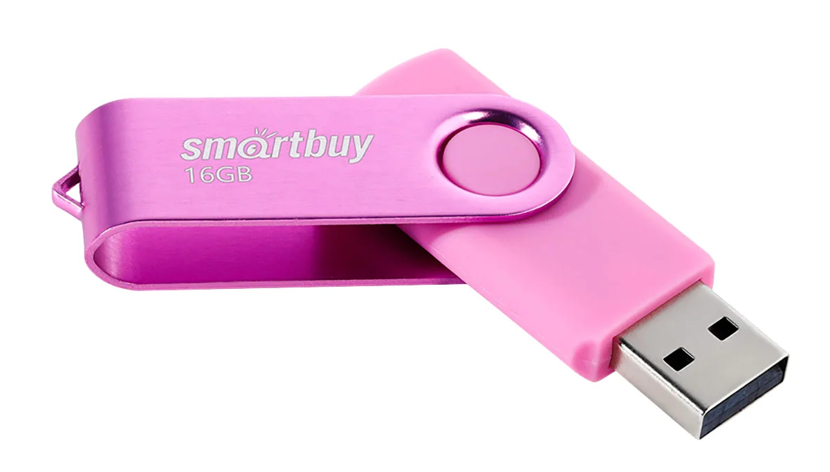 Флешка USB Smartbuy Twist Pink (SB064Gb2TWP), 64Gb, USB 2.0, R/W 20/10, розовый