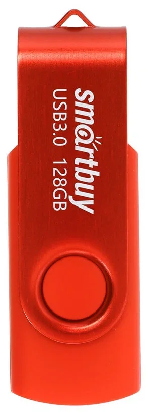 Флешка USB SmartBuy Twist Red (SB128Gb3TWR), 128Gb, USB 3.0, R/W 90/40, красный