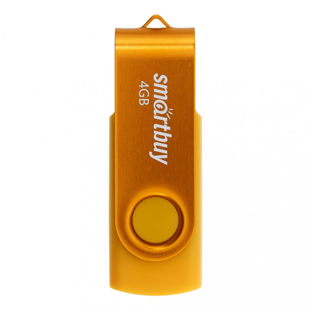Флешка USB Smartbuy Twist Yellow (SB004 Gb2TWY), 4 Gb, USB 2.0, R/W 10/7, желтый