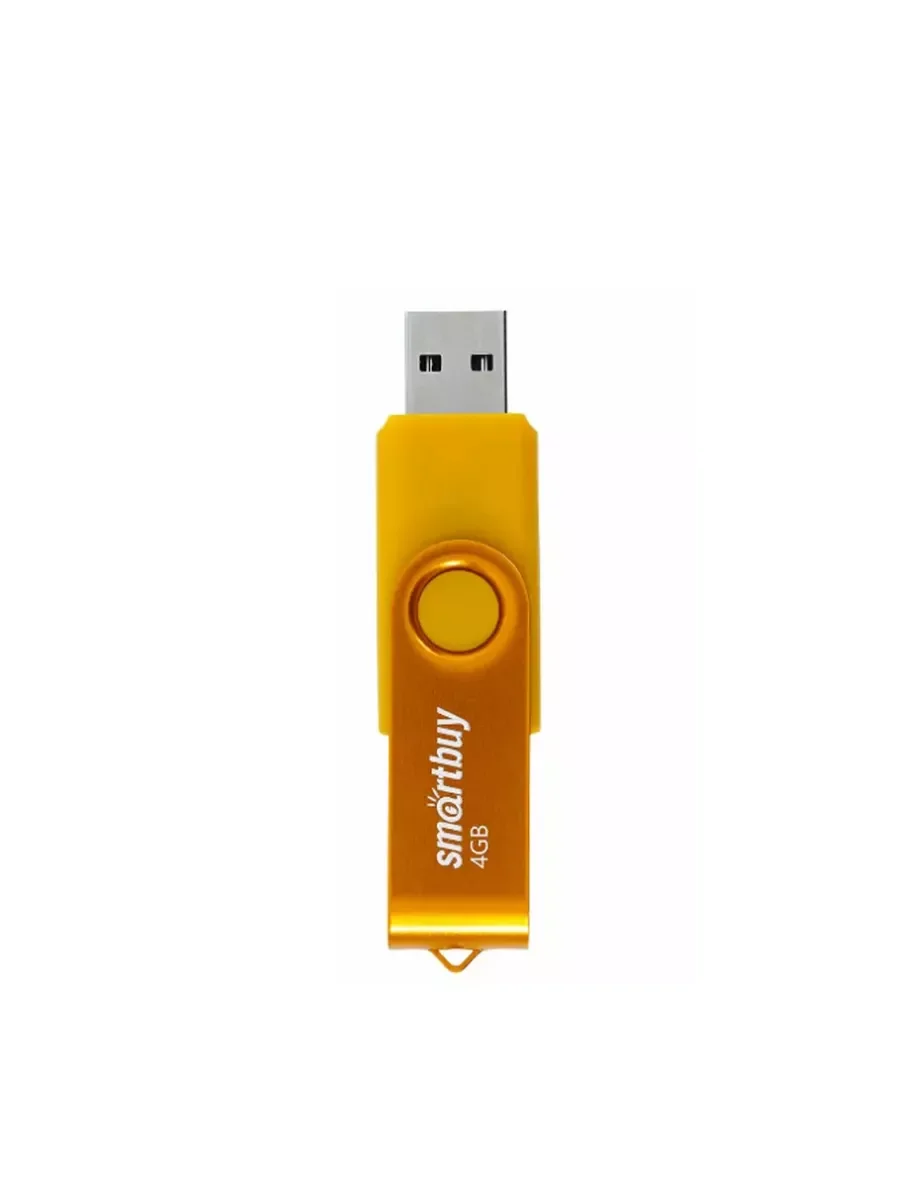 Флешка USB Smartbuy Twist Yellow (SB004 Gb2TWY), 4 Gb, USB 2.0, R/W 10/7, желтый