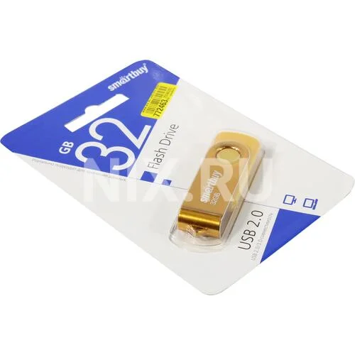 Флешка USB Smartbuy Twist Yellow (SB032Gb2TWY), 32Gb, USB 2.0, R/W 15/12, желтый