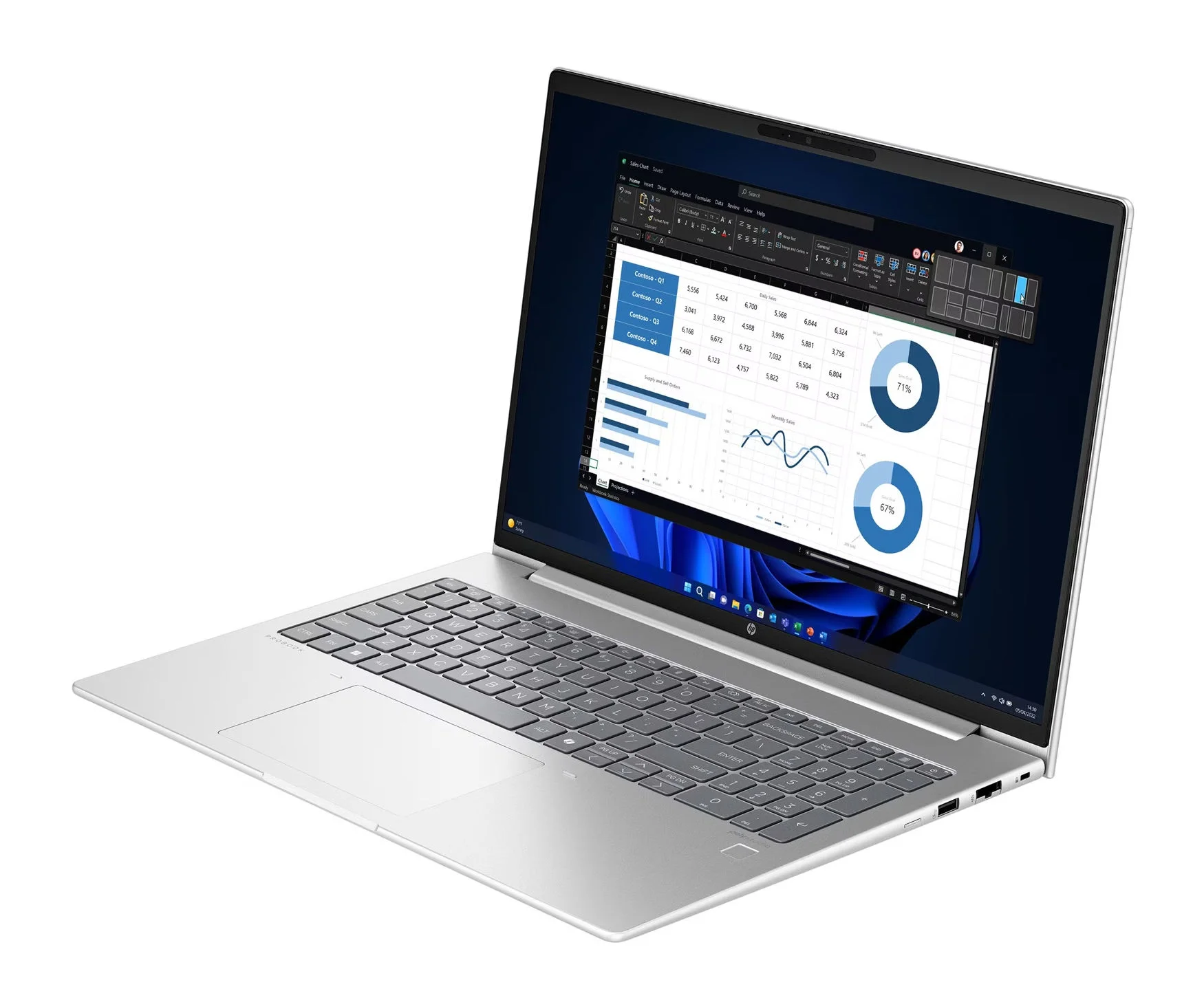 Ноутбук HP ProBook 4 G1i Ultra 7 255U 16Gb SSD512Gb Intel Iris Xe graphics 16" WUXGA (1920x1200) без ОС silver WiFi BT Cam (AT7K5AV)