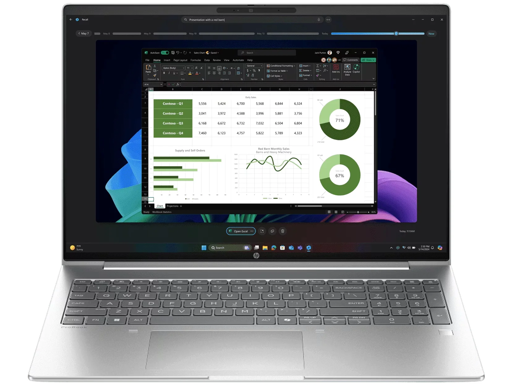 Ноутбук HP ProBook 4 G1i Ultra 7 255U 16Gb SSD512Gb Intel Iris Xe graphics 16" WUXGA (1920x1200) без ОС silver WiFi BT Cam (AT7K5AV)