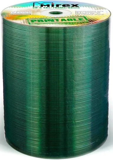 Диск CD-R Mirex 700 Mb, 48х, Shrink (100), Ink Printable (100/500)