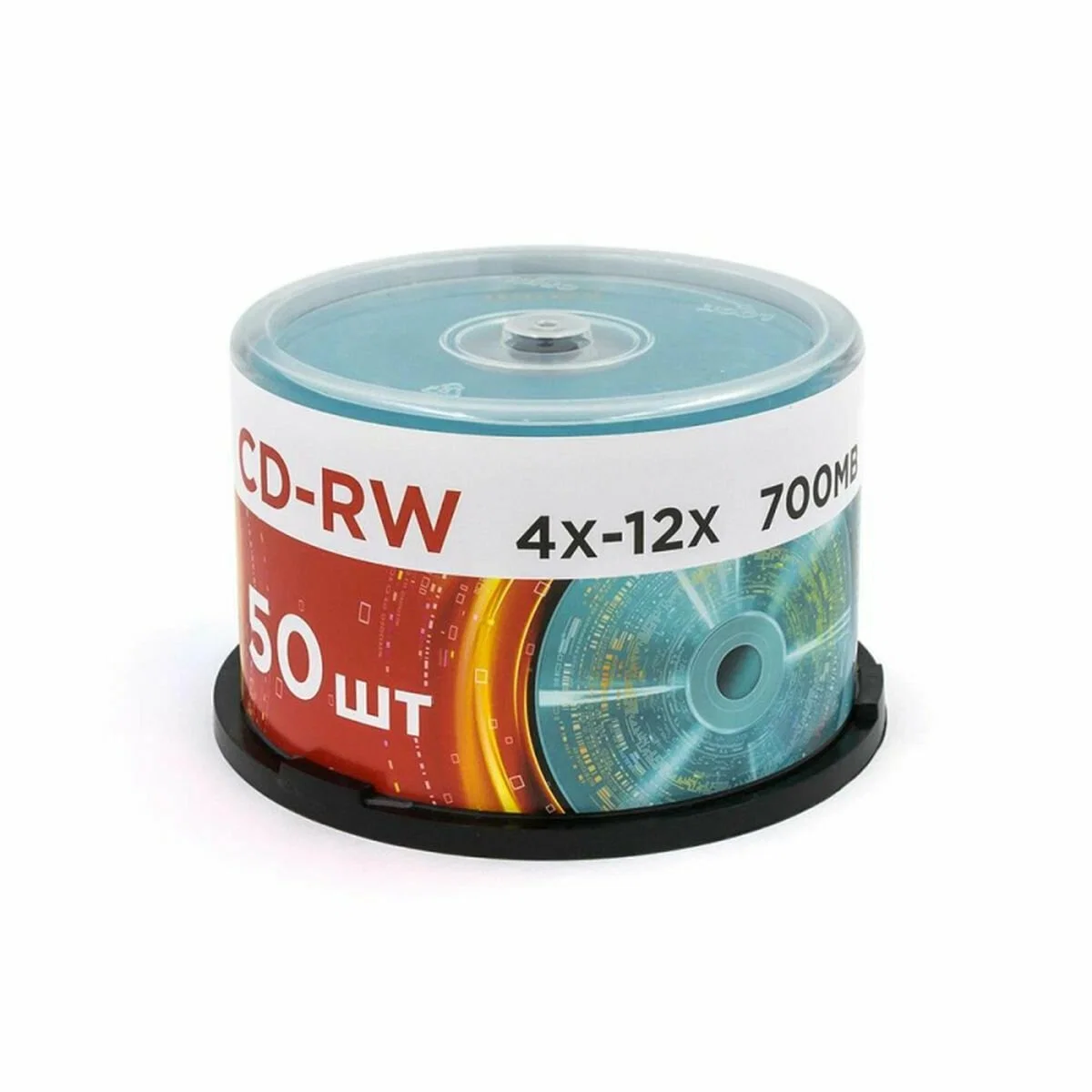 Диск CD-RW Mirex 700 Mb, 12х, Cake Box (50), (50/300)