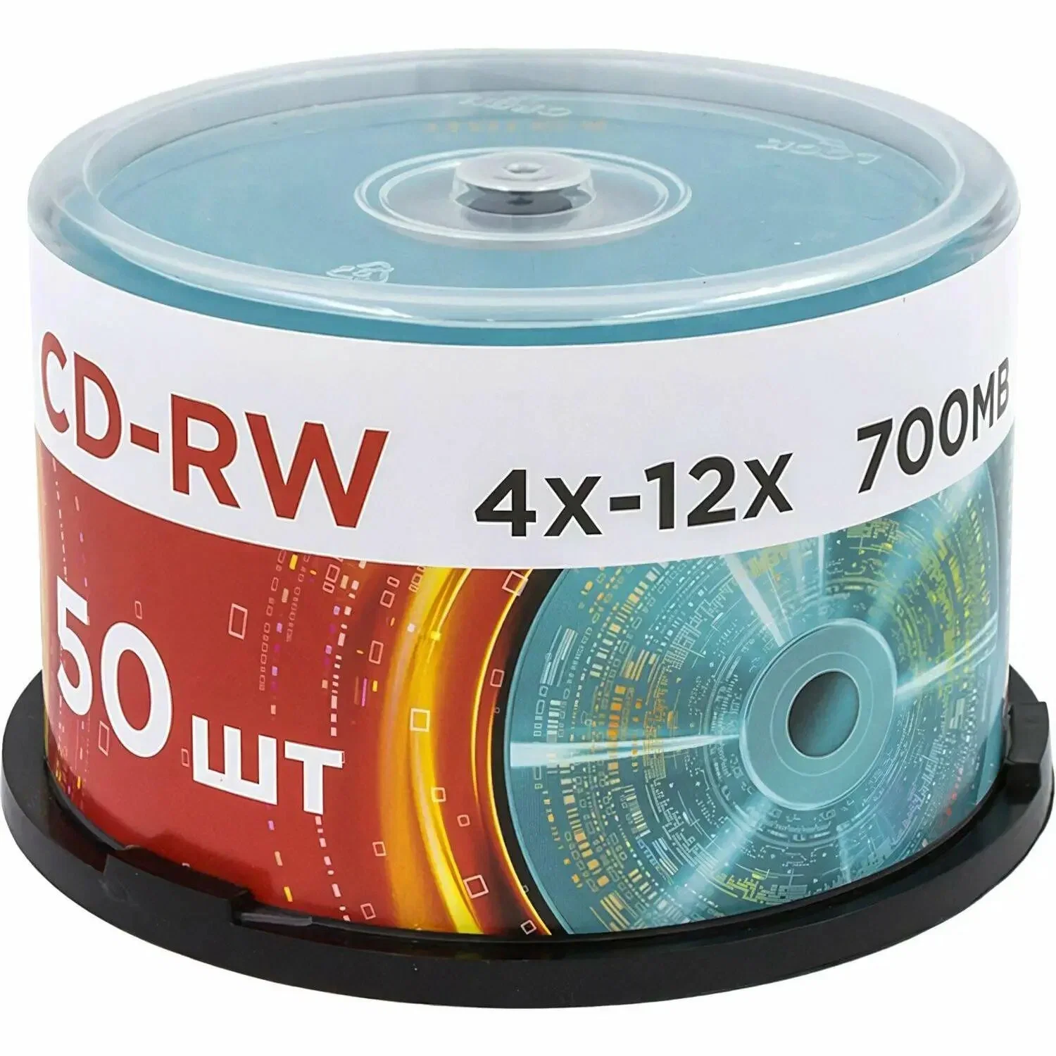 Диск CD-RW Mirex 700 Mb, 12х, Cake Box (50), (50/300)