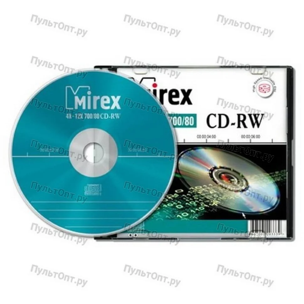 Диск CD-RW Mirex 700 Mb, 12х, Slim Case (1), (1/200)