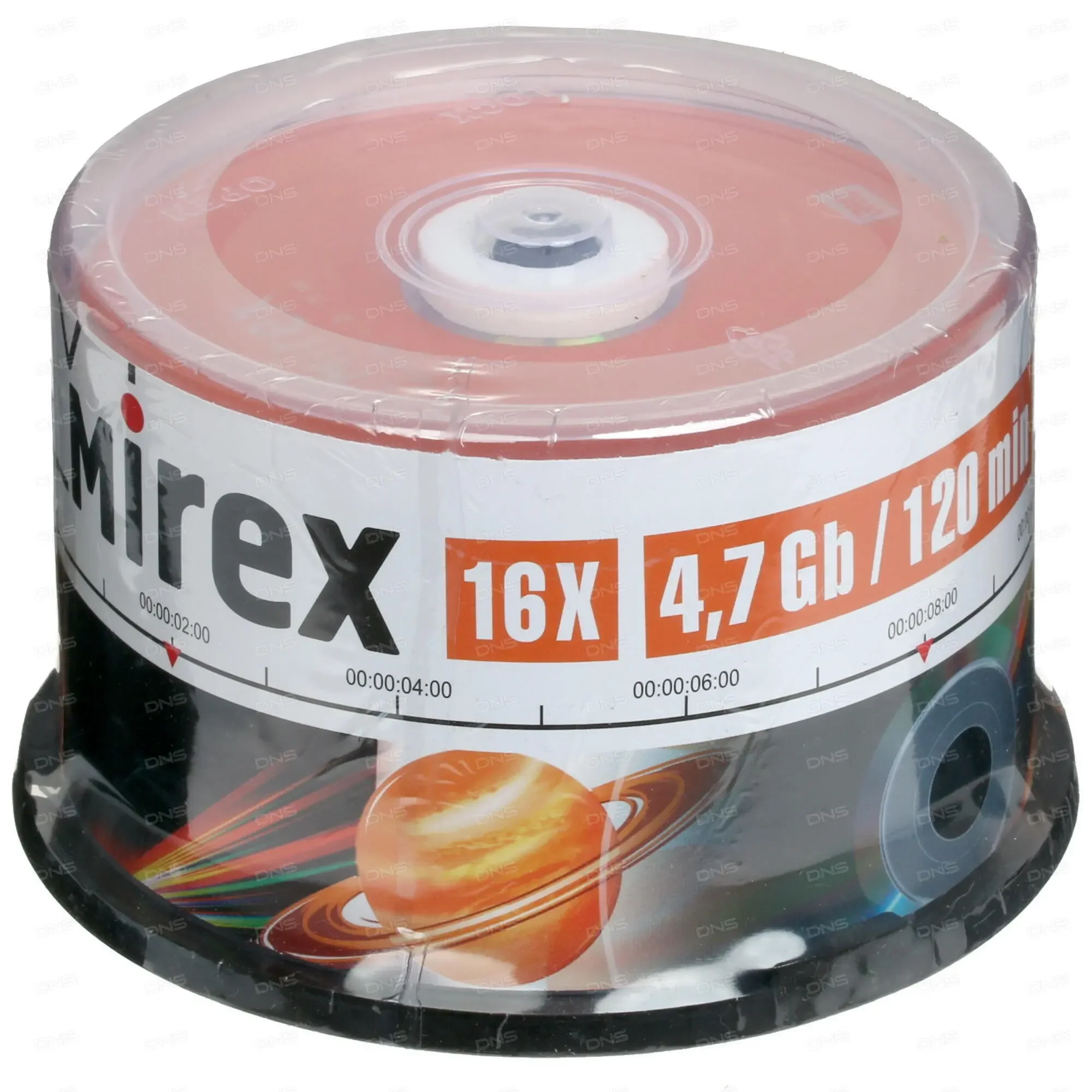 Диск DVD+R Mirex 4.7 Gb, 16x, Cake Box (50), (50/300)