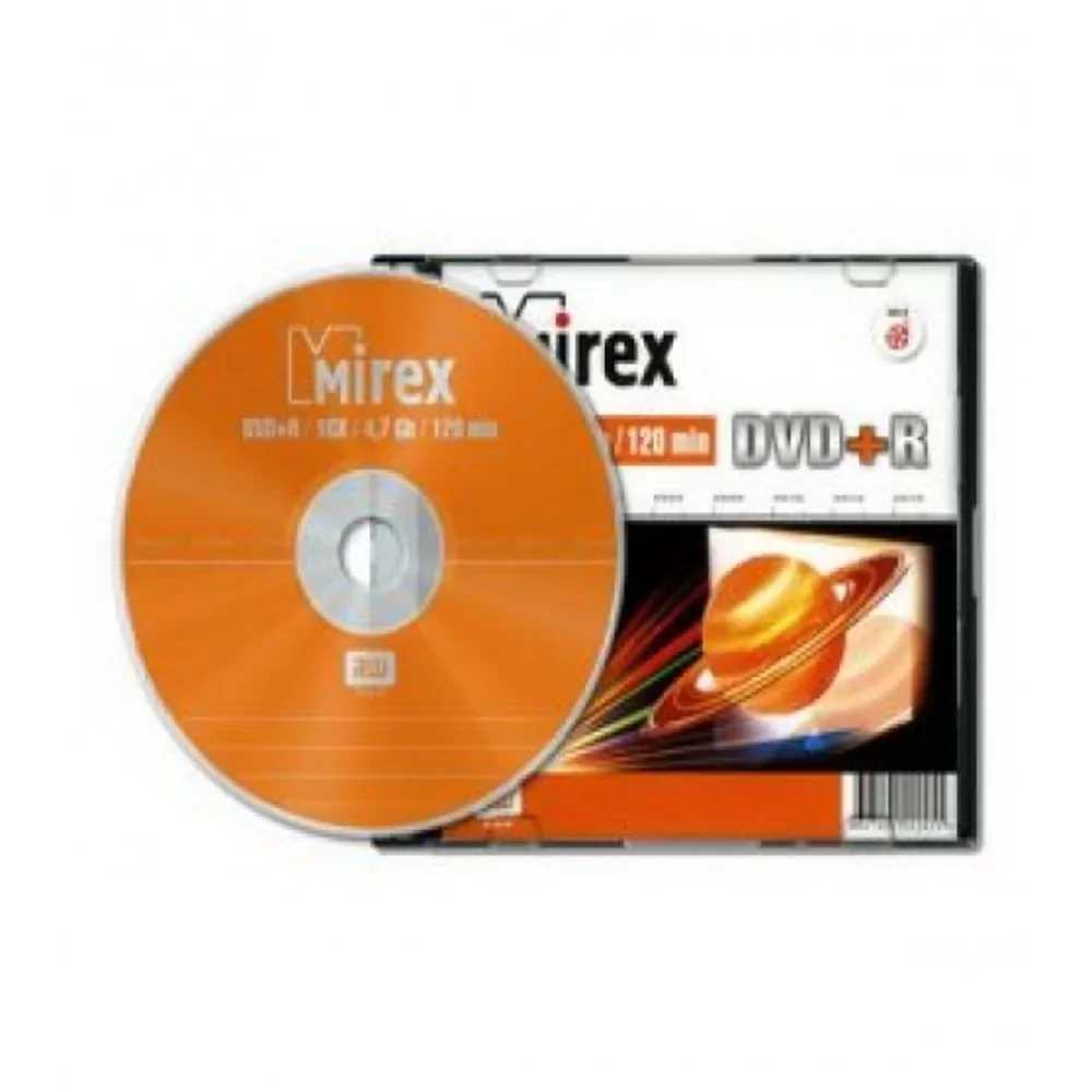 Диск DVD+R Mirex 4.7 Gb, 16x, Slim Case (1), (1/200)