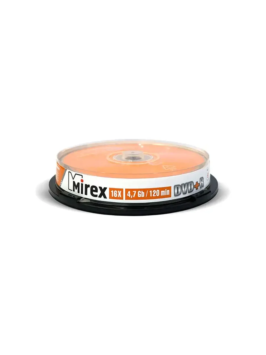 Диск DVD+R Mirex 8.5 Gb, 8x, Cake Box (10), Ink Printable, Dual Layer (10/300)