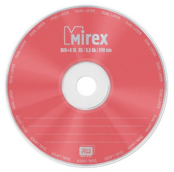 Диск DVD+R Mirex 8.5 Gb, 8x, Slim Case (1), Dual Layer (1/50)