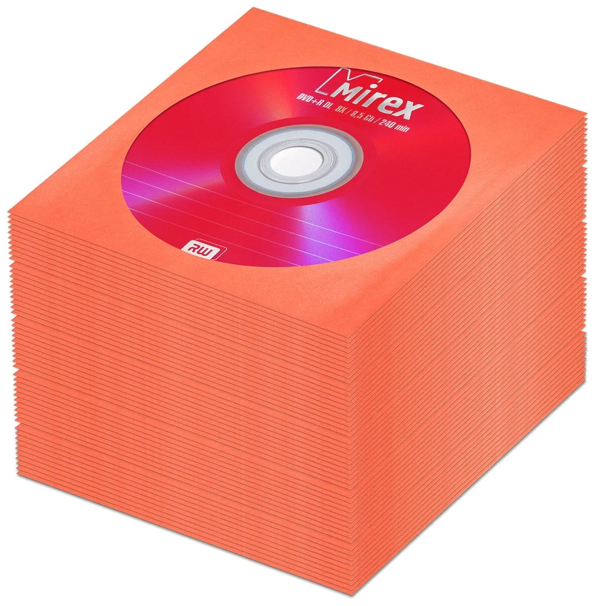 Диск DVD+R Mirex 8.5 Gb, 8x, Бум. конверт (1), Dual Layer (1/150)