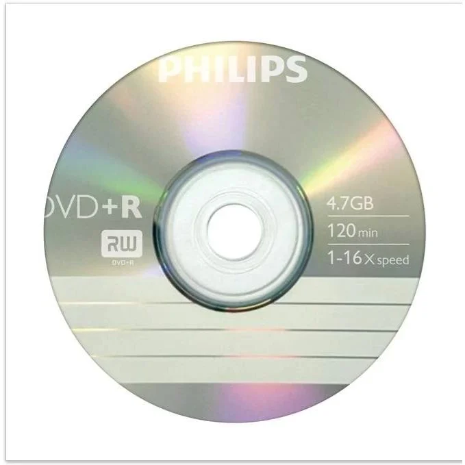 Диск DVD+R Philips 4.7 Gb, 16x, Бум.конверт