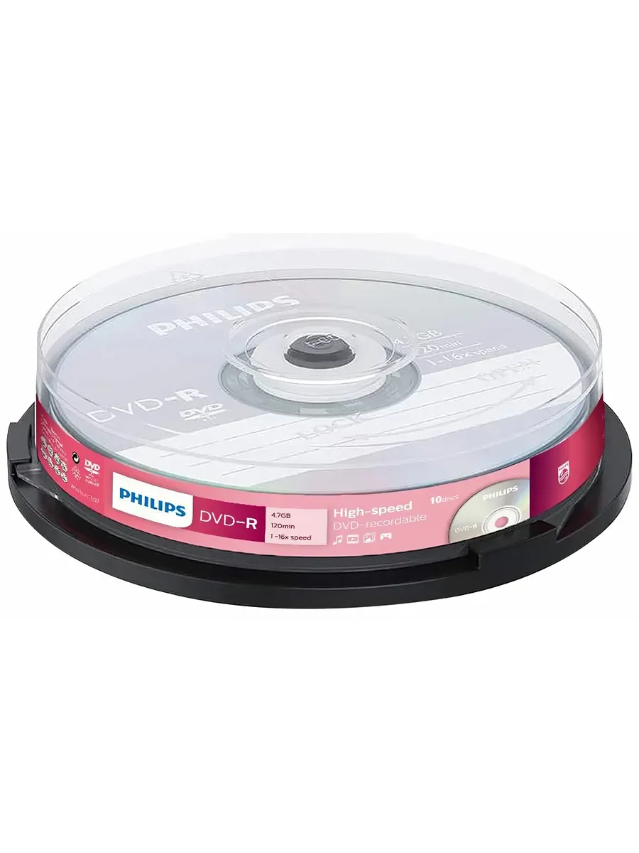 Диск DVD+R Philips 4.7 Gb, 16x, Бум.конверт
