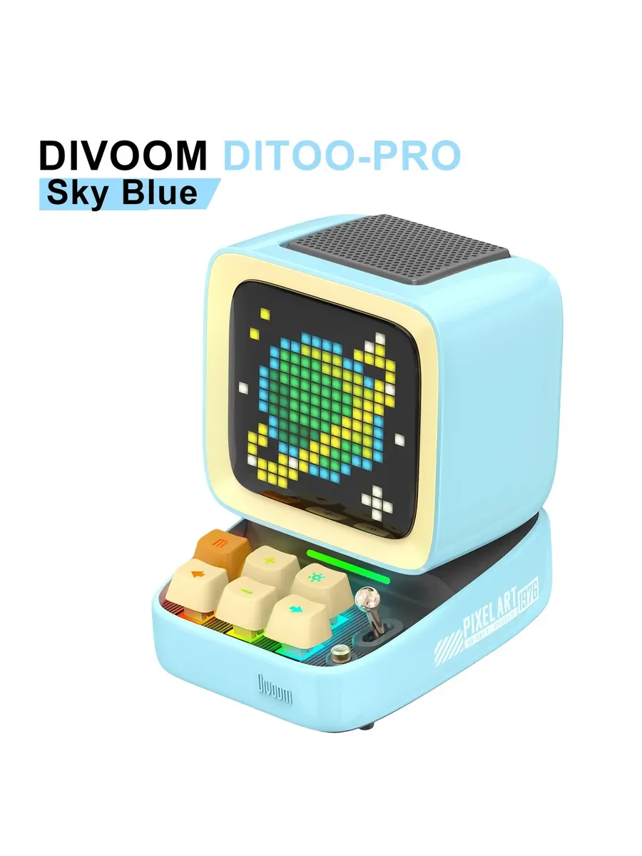 Беспроводная колонка Divoom Ditoo Pro голубая (41000009678)