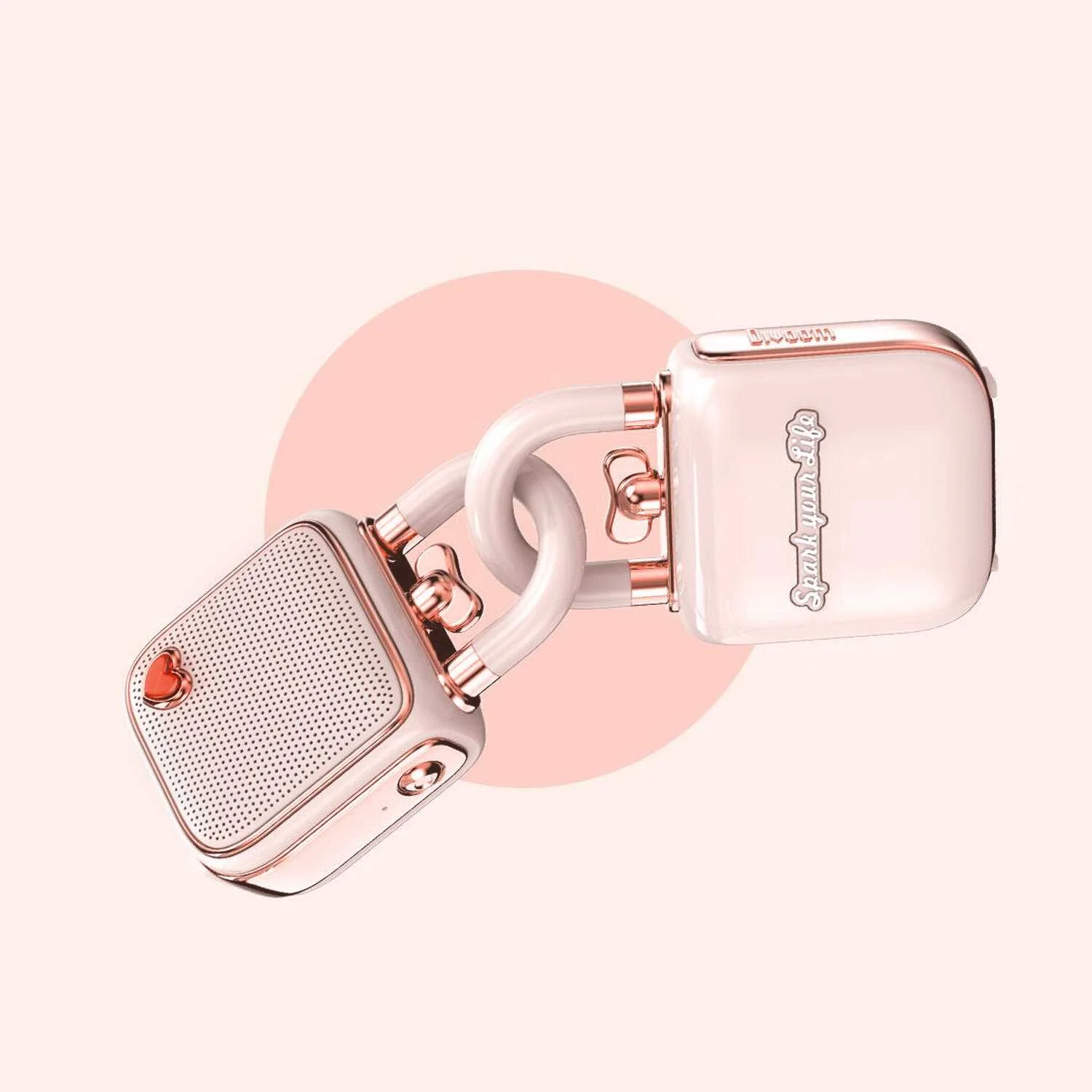 Беспроводная колонка Divoom LoveLock розовая 41000009686