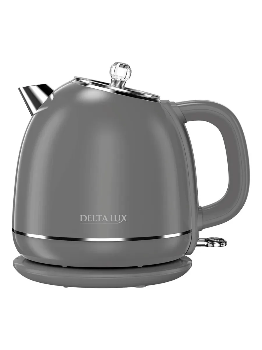 Чайник электрический Delta LUX DE-1018 (1,7 л. металл/пластик) белый