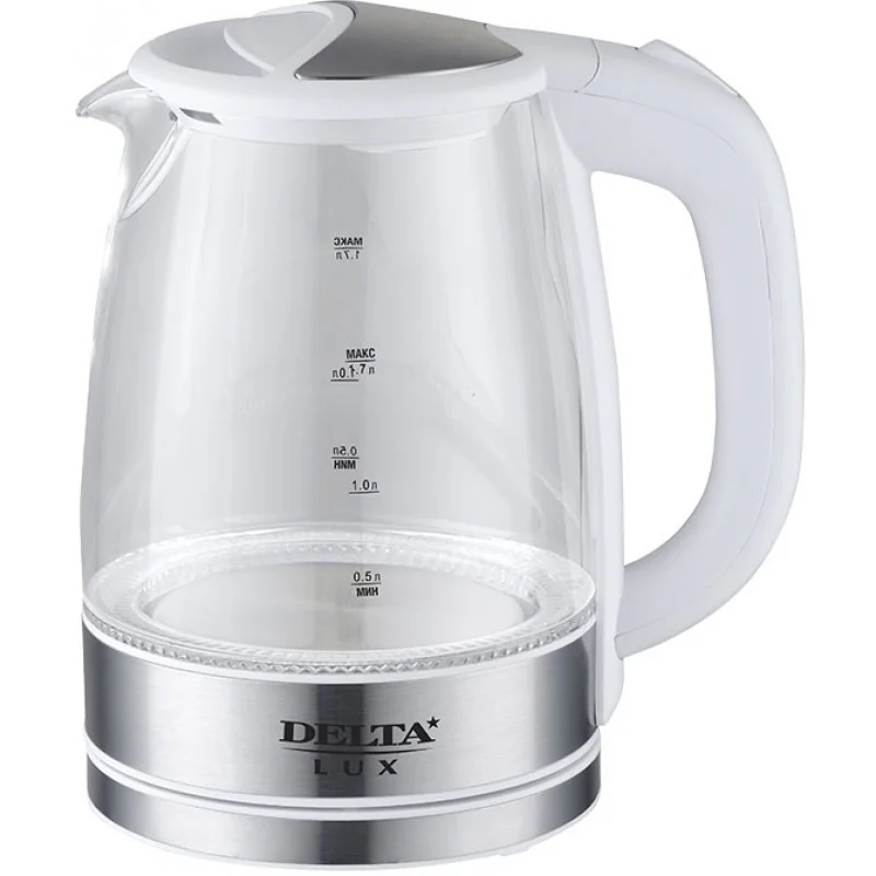 Чайник электрический Delta LUX DL-1204W белый