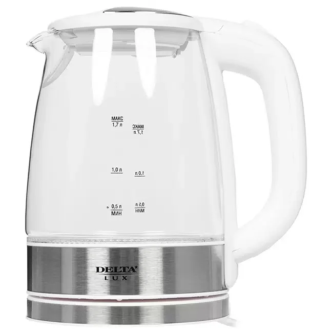 Чайник электрический Delta LUX DL-1204W белый