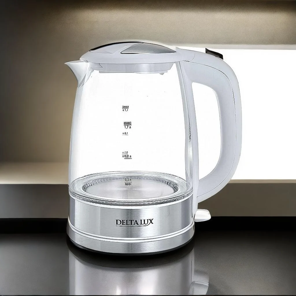Чайник электрический Delta LUX DL-1204W белый