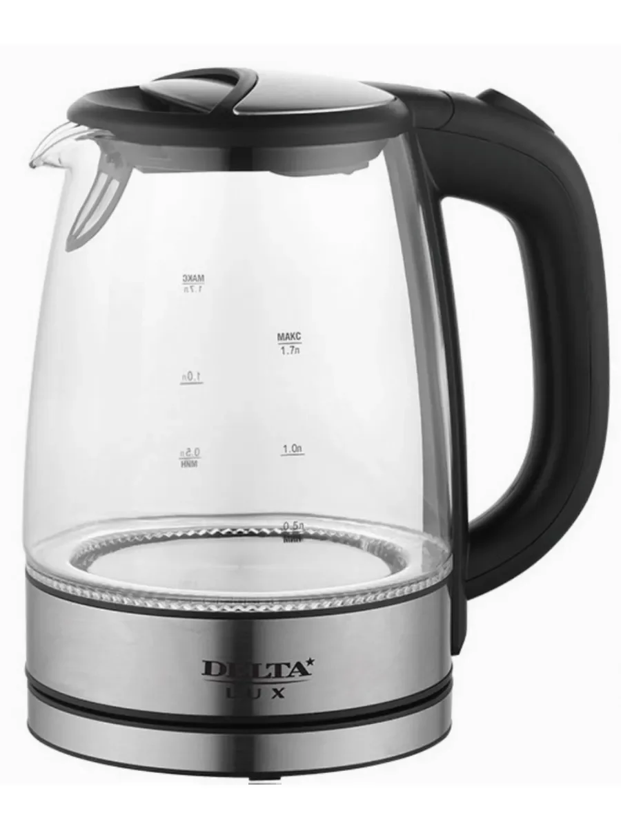 Чайник электрический Delta LUX DL-1204В черный