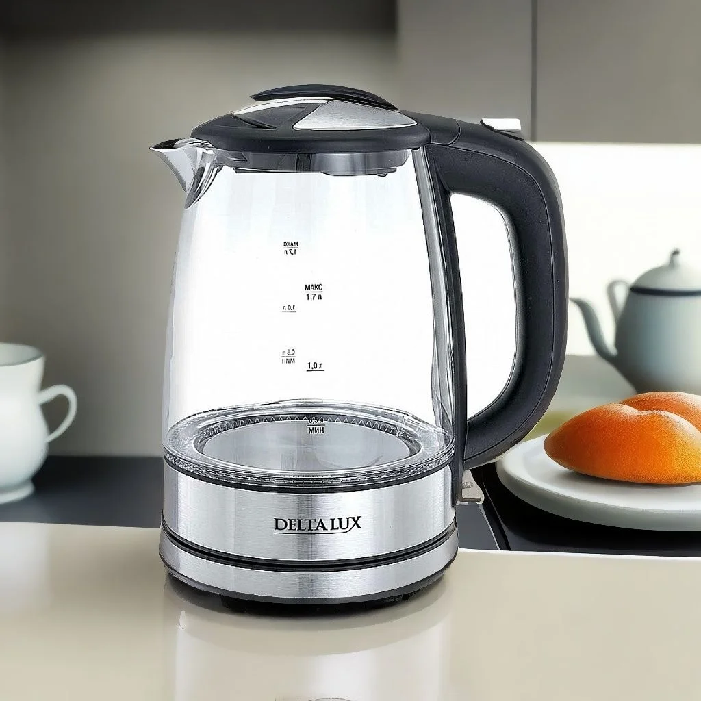 Чайник электрический Delta LUX DL-1204В черный