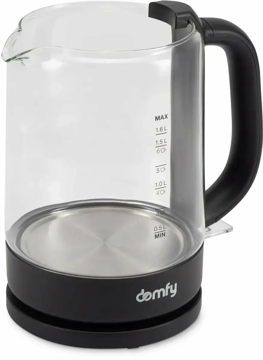 Чайник электрический Domfy DSB-EK304 1.7л. 2200Вт черный (корпус: стекло)
