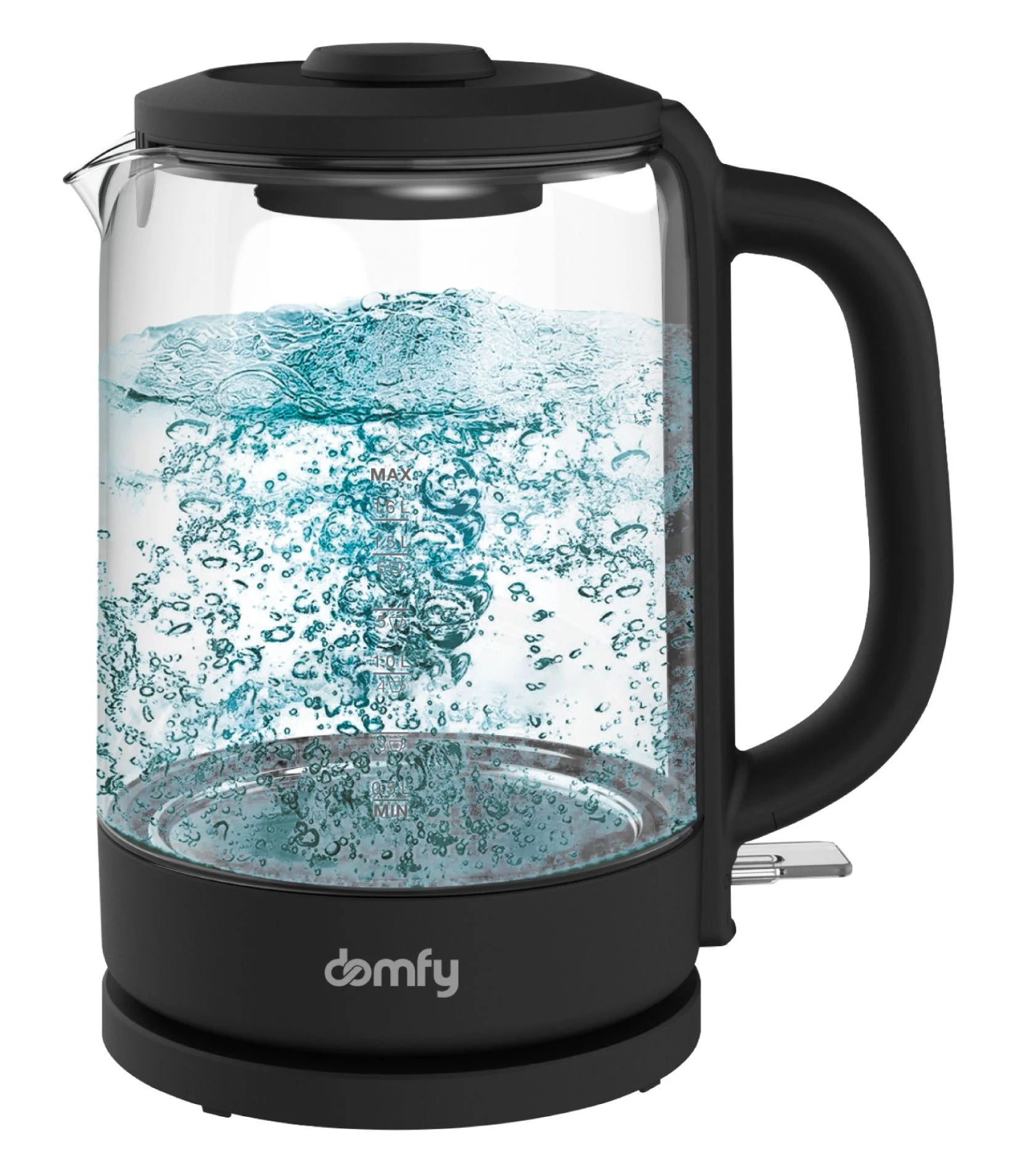 Чайник электрический Domfy DSB-EK304 1.7л. 2200Вт черный (корпус: стекло)