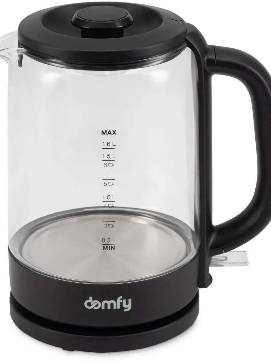 Чайник электрический Domfy DSB-EK304 1.7л. 2200Вт черный (корпус: стекло)