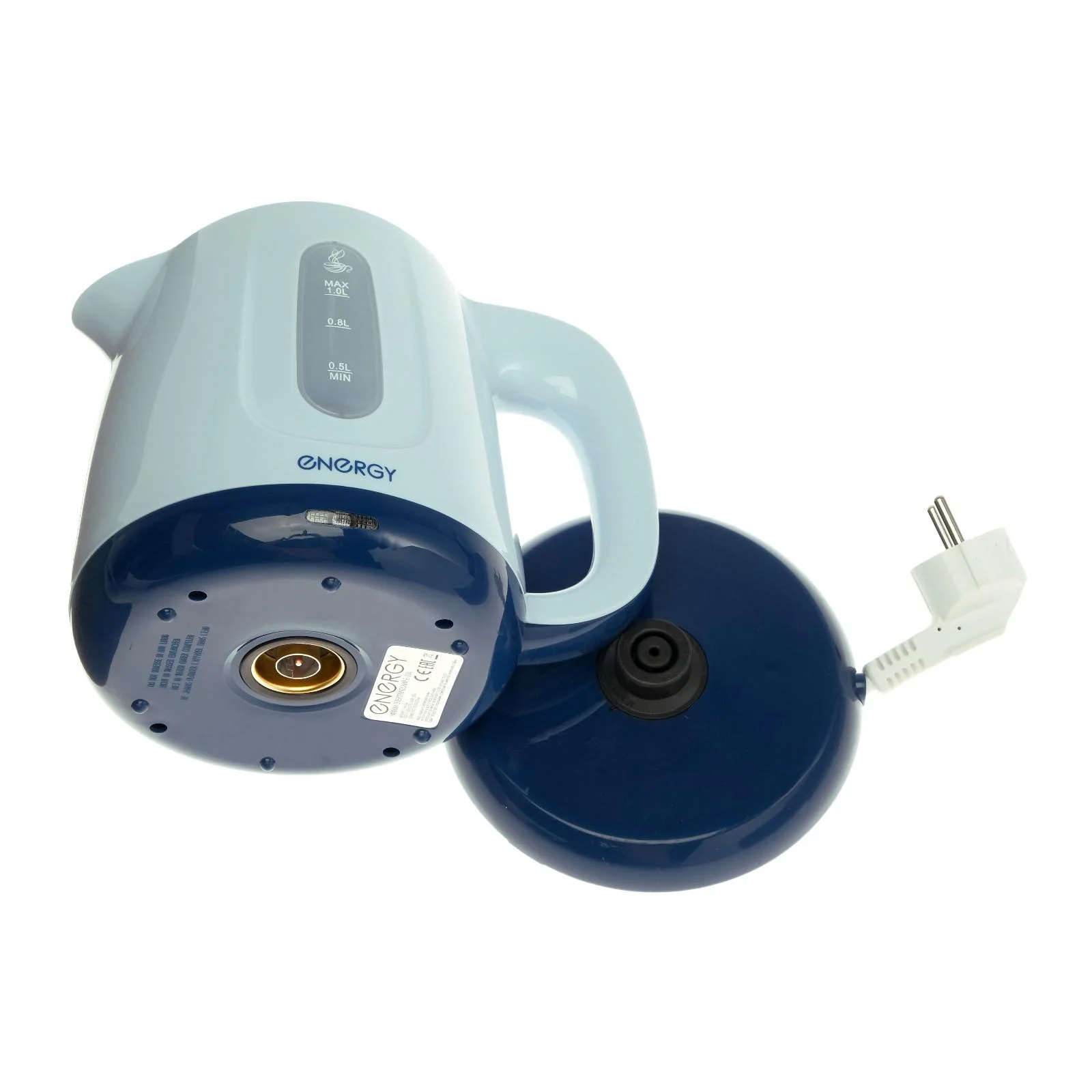 Чайник электрический Energy E-234 1 л, диск синий