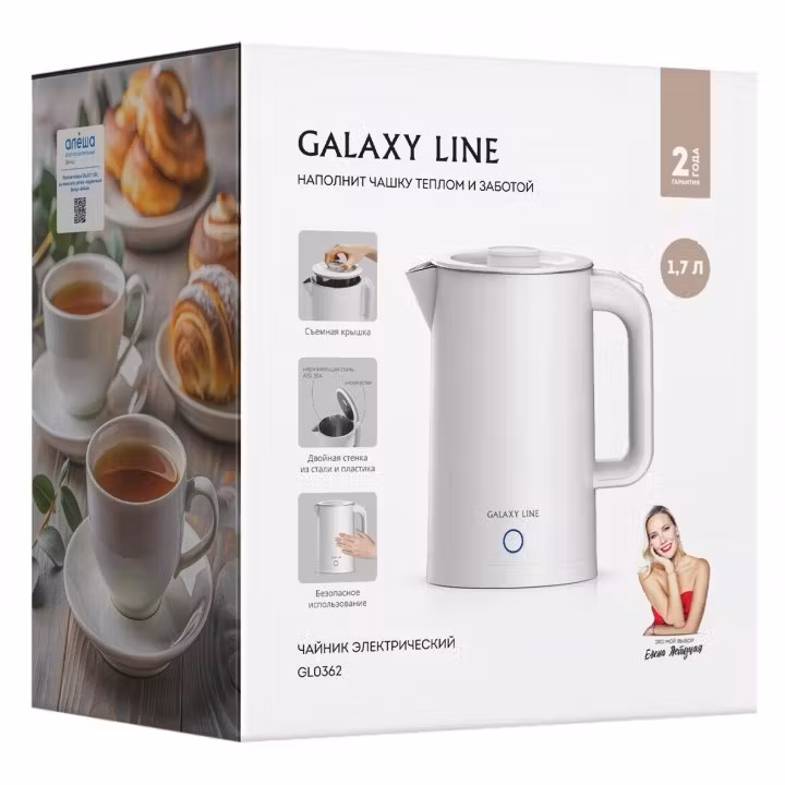 Чайник электрический Galaxy GL 0362 белый