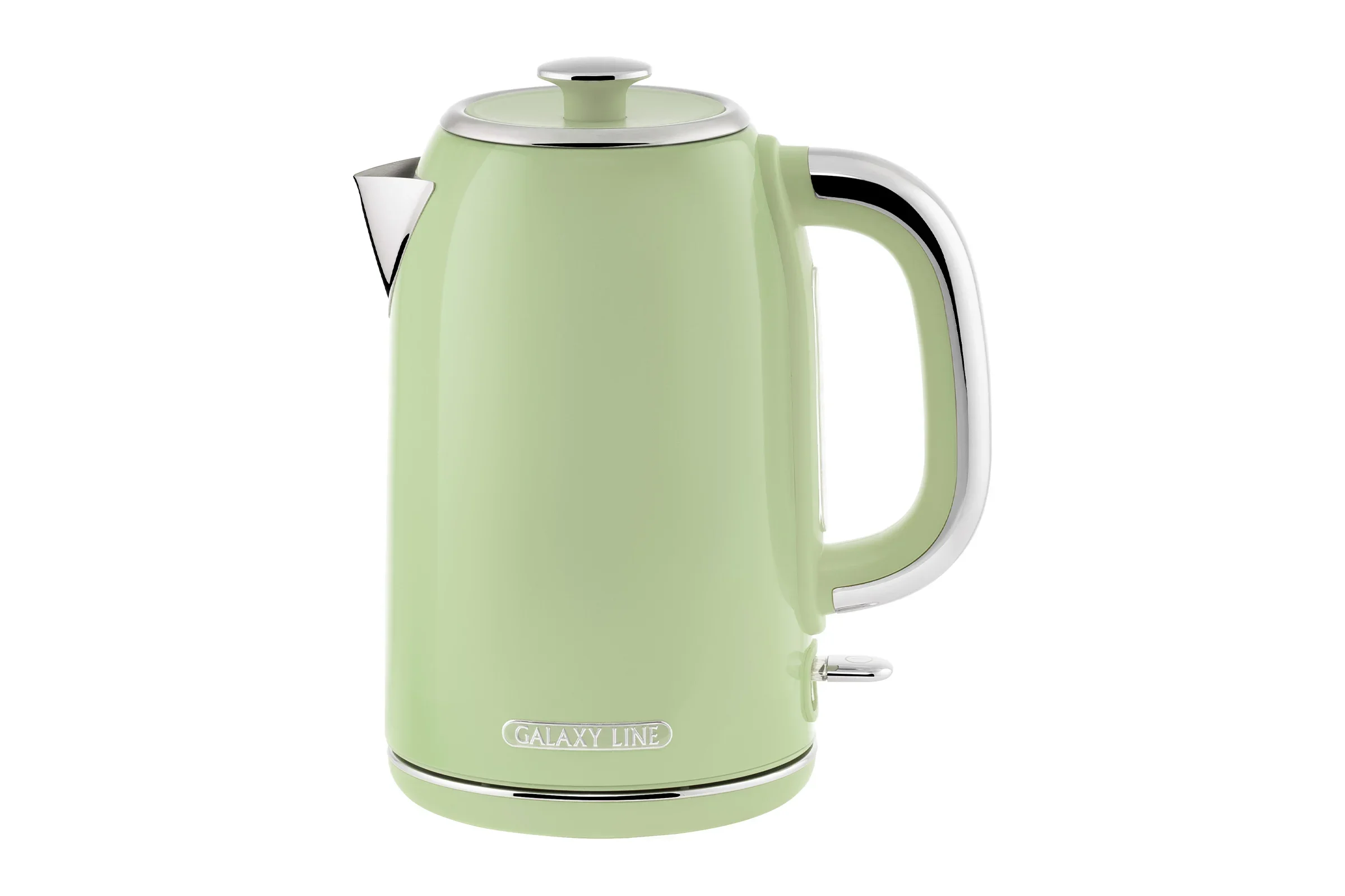 Чайник электрический Galaxy Line GL 0344, райская олива, металл, 2200 Вт, 1.7 л