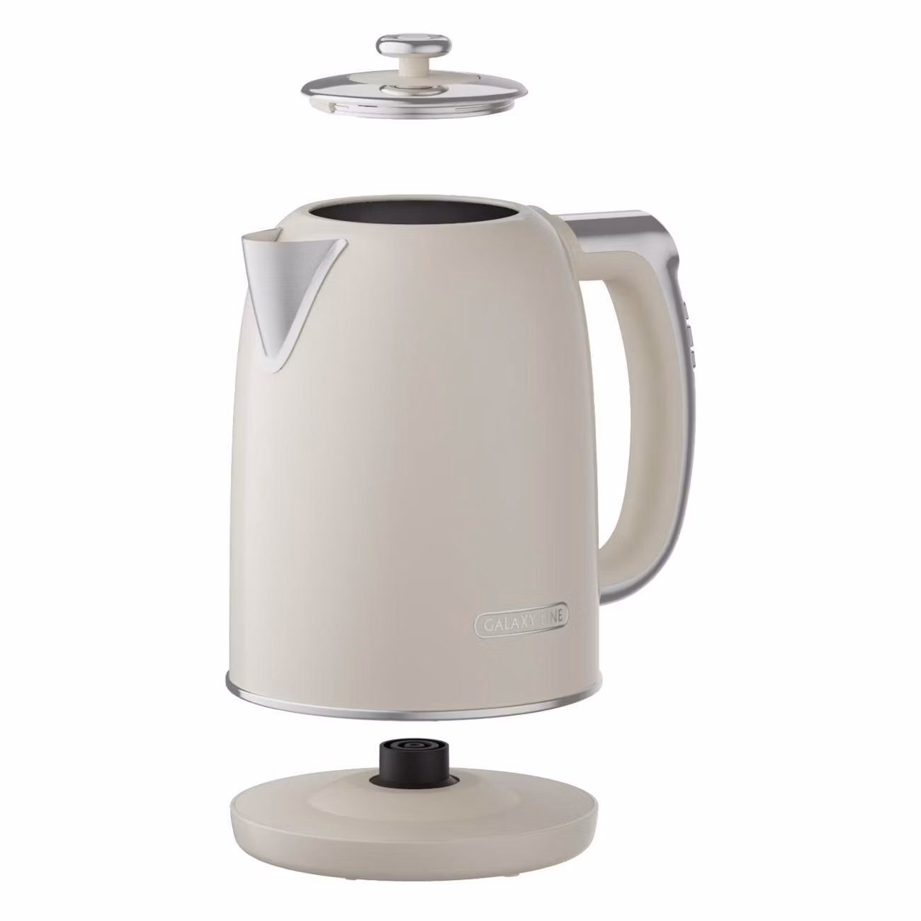 Чайник электрический Galaxy Line GL 0359 1.7 л, 2200 Вт, белый корпус: нерж.сталь/пластик