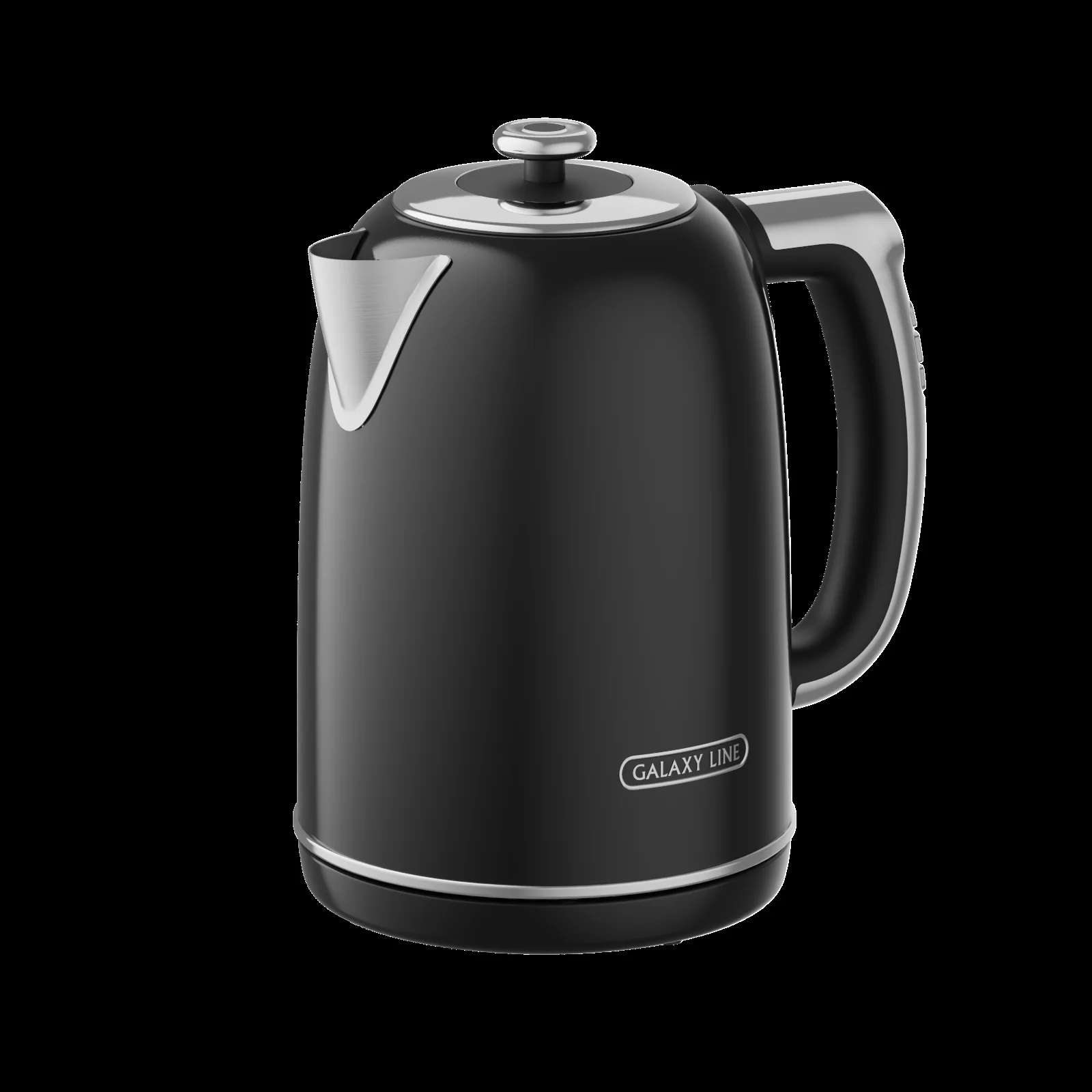 Чайник электрический Galaxy Line GL 0360 1.7 л, 2200 Вт, черный корпус: нерж.сталь/пластик