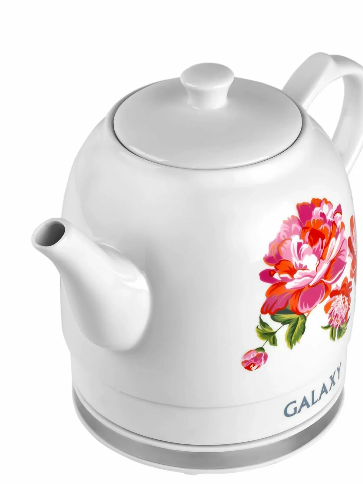 Чайник электрический Galaxy Line GL 0503 белый, керамический корпус, 1400 Вт, 1,4 л, индикатор работы, указатель максимального уровня воды