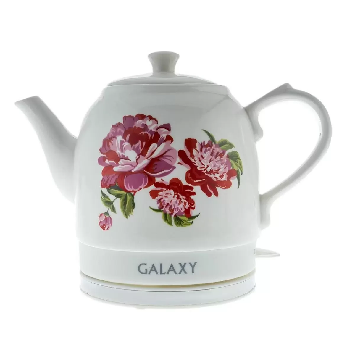 Чайник электрический Galaxy Line GL 0503 белый, керамический корпус, 1400 Вт, 1,4 л, индикатор работы, указатель максимального уровня воды