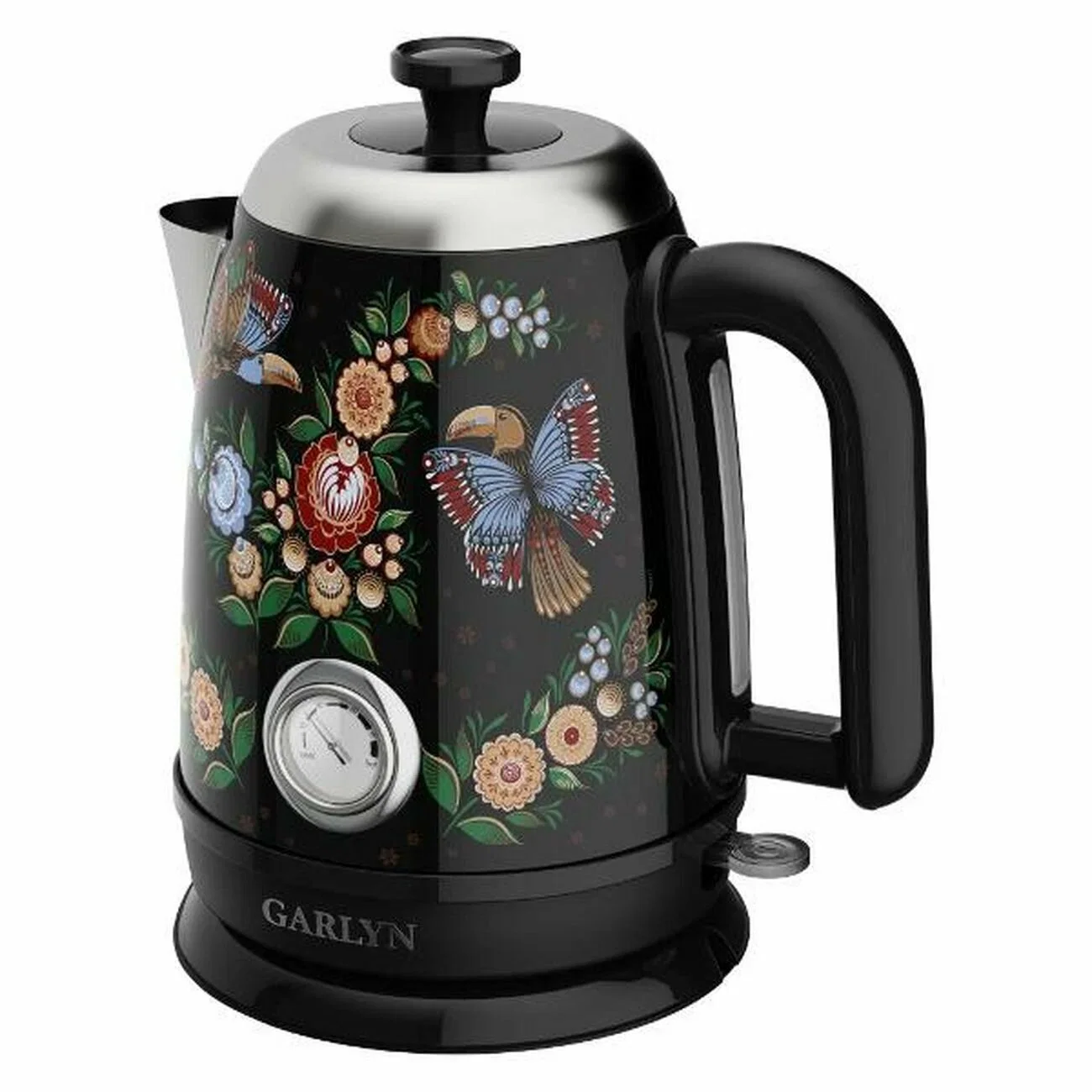 Чайник электрический GARLYN Flower Grace K-400 черный