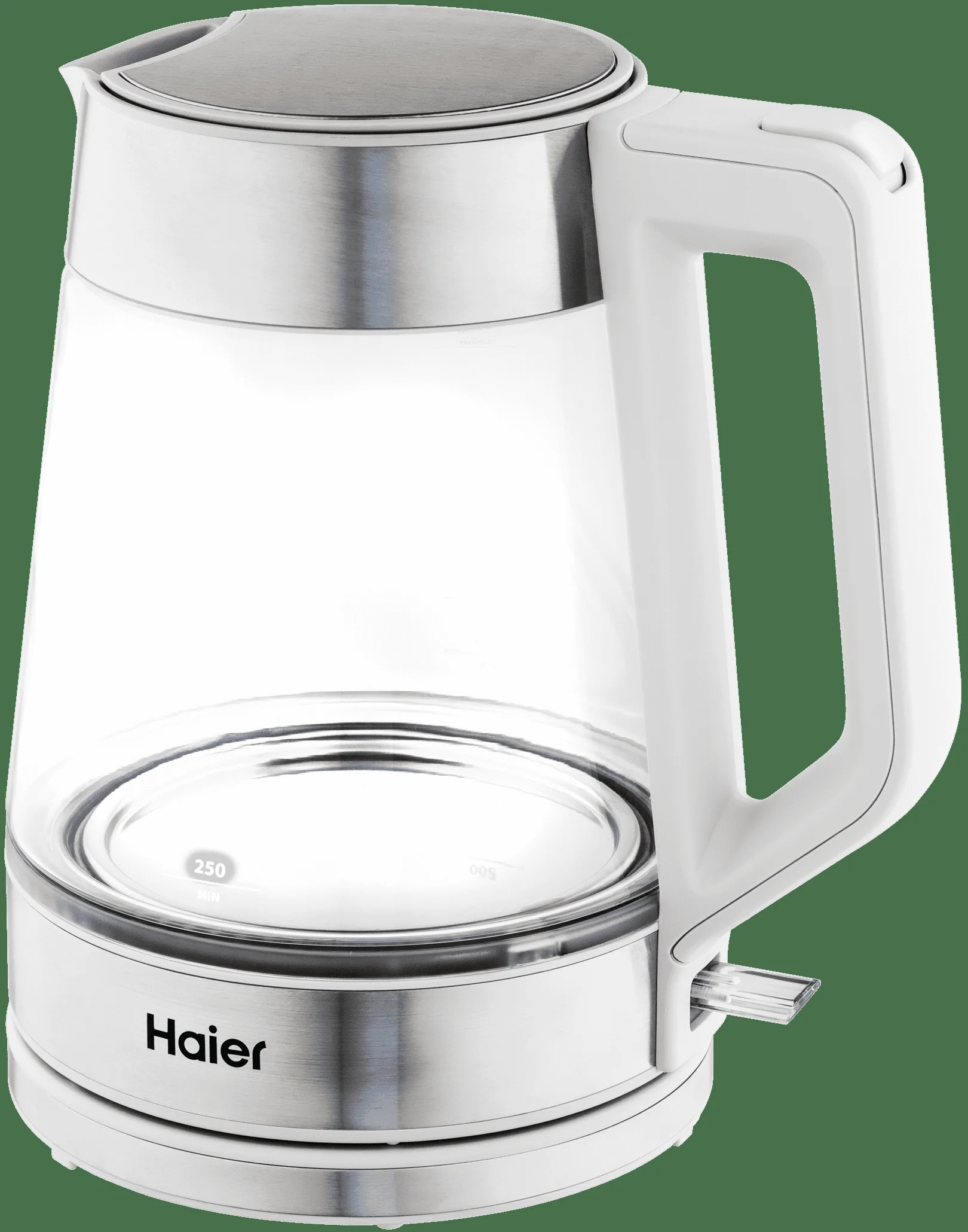Чайник электрический Haier HK-500 1.7л. 2200Вт серый/белый корпус: стекло/пластик (TD0029955RU)