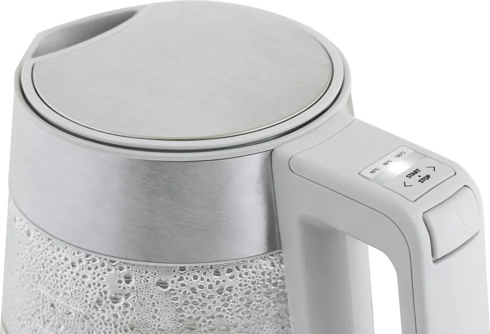 Чайник электрический Haier HK-501 1.7л. 2400Вт серый корпус: стекло/пластик (TD0036930RU)