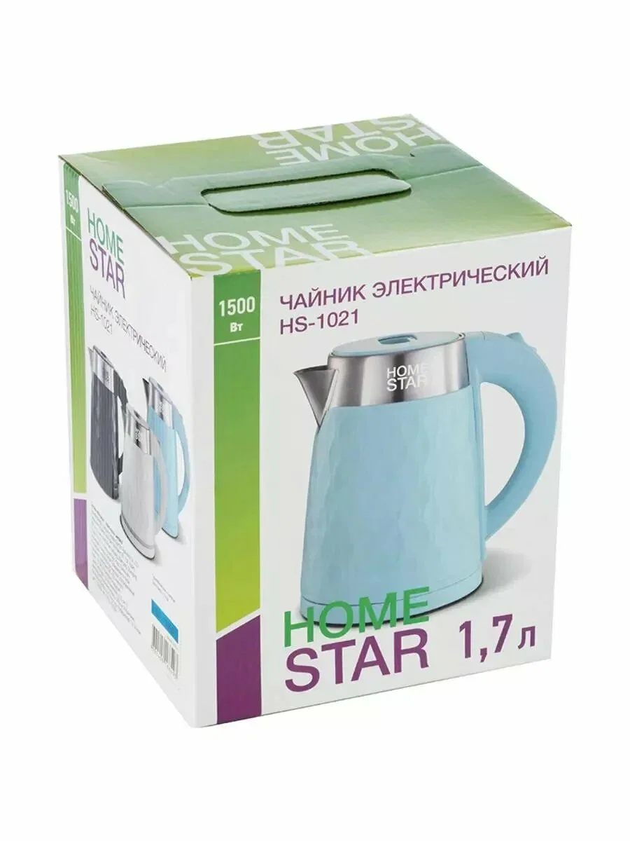 Чайник электрический Homestar HS-1021 (1,7 л) голубой
