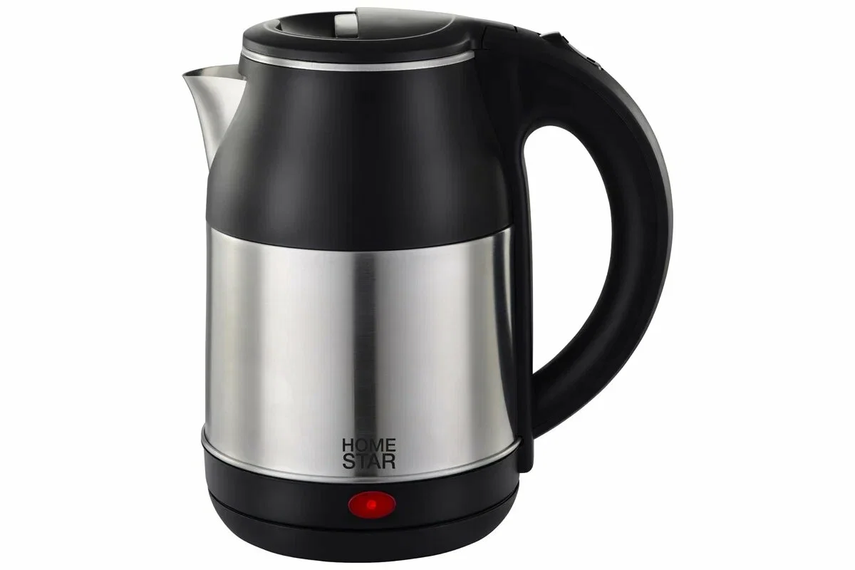 Чайник электрический Homestar HS-1034 1.8 л, нержавейка, черный (12)