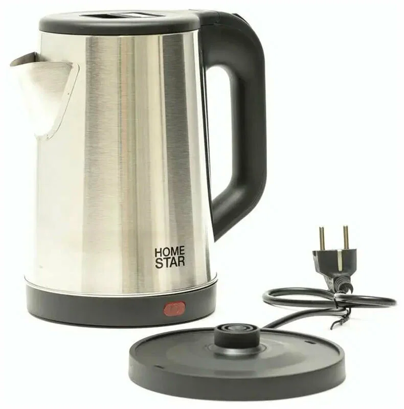 Чайник электрический Homestar HS-1041 1.8 л, 1500 Вт, нержавейка, стальной/черный