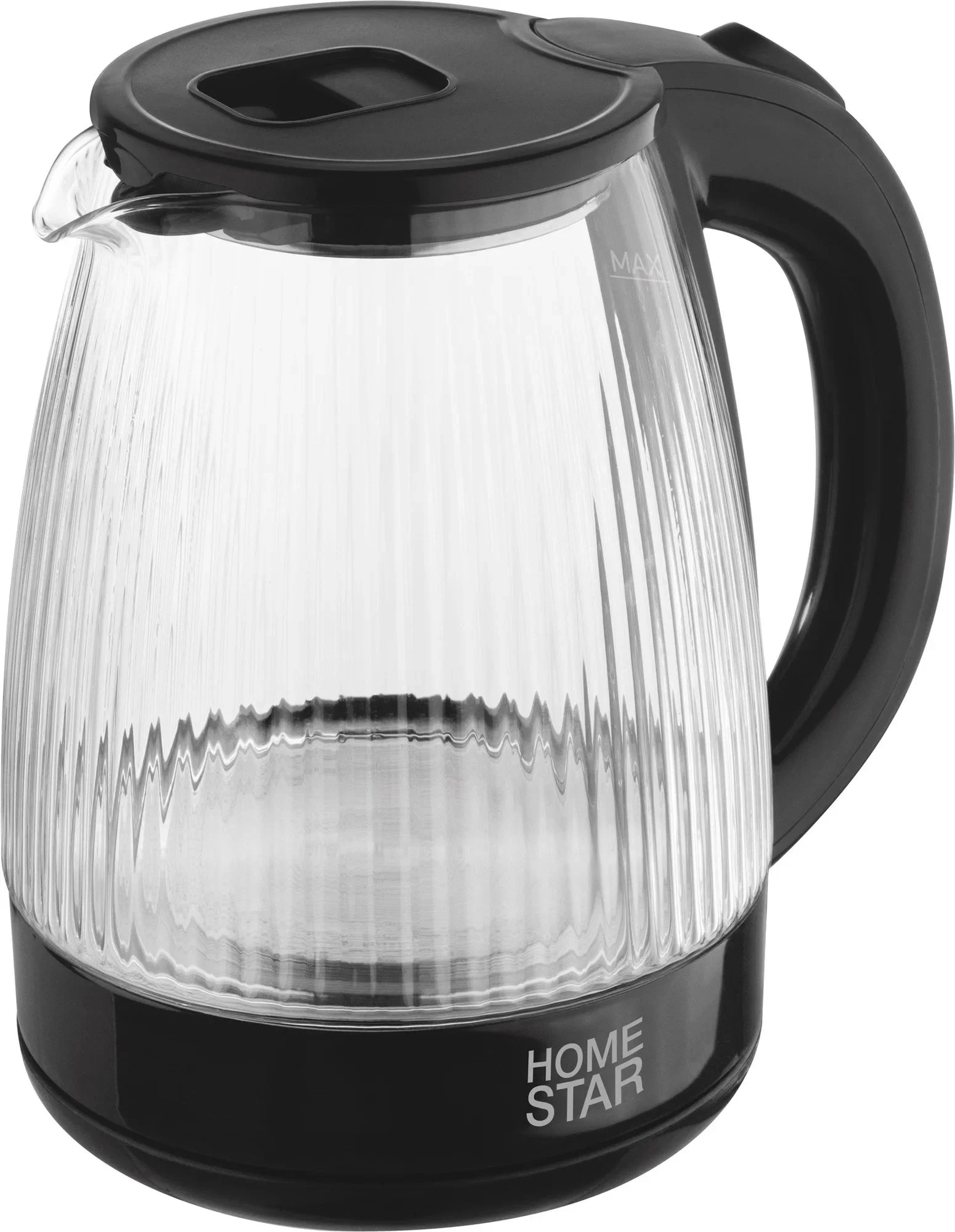 Чайник электрический Homestar HS-1045 1.8л, стекло, пластик, черный
