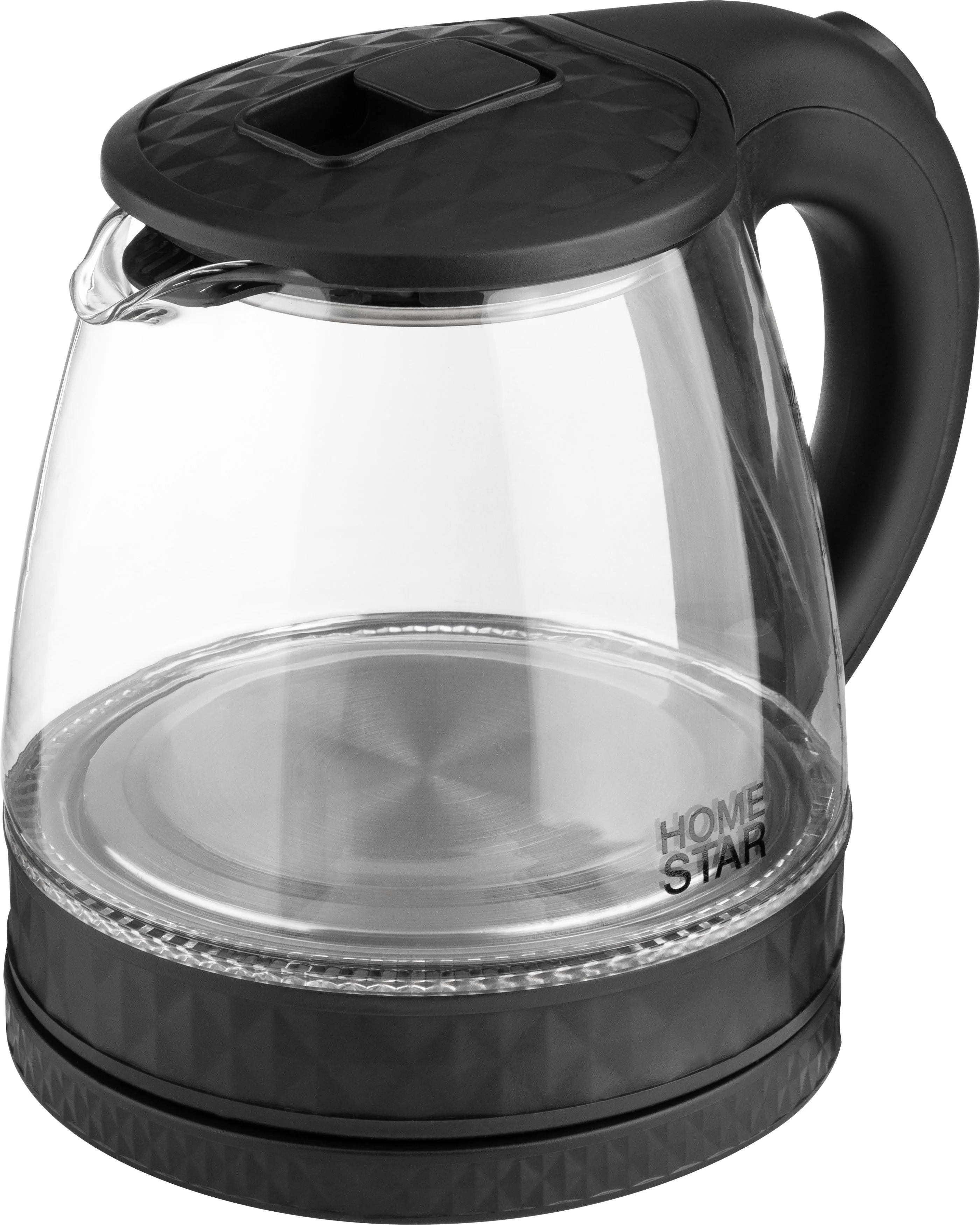 Чайник электрический Homestar HS-1053 1.2 л, стекло/пластик, черный