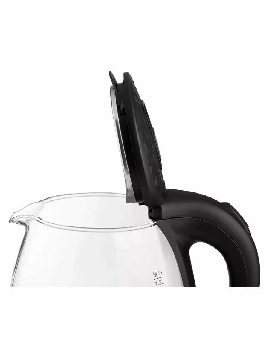 Чайник электрический Homestar HS-1053 1.2 л, стекло/пластик, черный