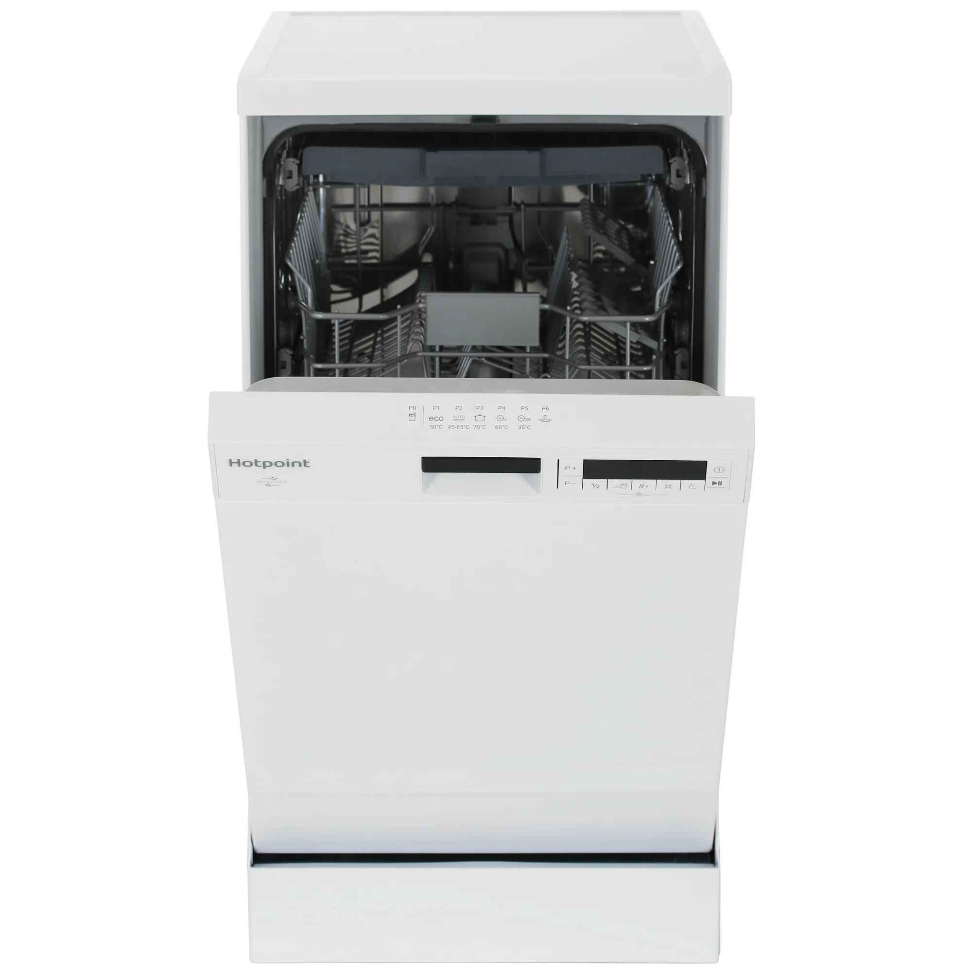 Посудомоечная машина Hotpoint HFS 2C67 W отдельностоящая, белый, 44.8 см, 11 компл., 47 дБ, класс: А